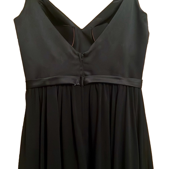 allure bridal floor length black bridesmaid sleeveless dress - Picture 5 of 7